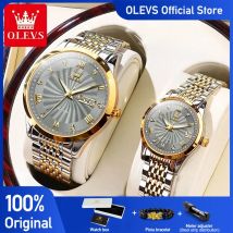 Couple Watch OELVS  Brand Luxury Automatic Mechanical Watch Stainless Steel Waterproof Clock relogio masculino Couple Gift 6630