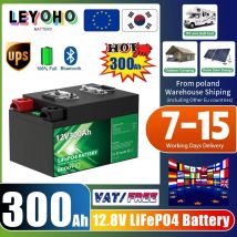 Akumulator LiFePO4 12V 300Ah 3.84Kwh 6000+ Cykli Bluetooth BMS 24V 100Ah 200Ah 340Ah Domowa Energia Słoneczna RV Akumulator Litowy MAGAZYN UE