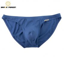 BRAVE PERSON 2023 Neue Herren-Modal-Slips, sexy Herren-Unterwäsche, niedrige, solide Unterhose, bequeme, atmungsaktive Slips für Herren