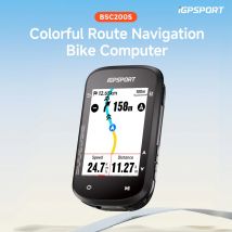 Żółta Wersja IGPSPORT BSC200S Bezprzewodowy Komputer Rowerowy GPS Prędkościomierz Licznik Rowerowy Synchronizacja z Aplikacją Wzrost Wzniesienia Wysokość Kolorowy Ekran