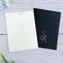 Busta personalizzata con logo o lettere, foglio d'argento dorato in rilievo, per invito di nozze, compleanni, addio al nubilato, quinceañera