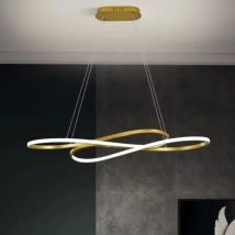 Luci moderne a LED Sala da pranzo Cucina Isola Arredamento della stanza Lampadario elettrolitico Oro / argento Illuminazione con attenuazione remota Luste