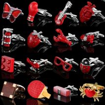 Men's Cufflinks Red Enamel Aircraft Material Cuff Button High Quality French Shirt Cuffs Suit Accessories Wedding Jewelry Gif