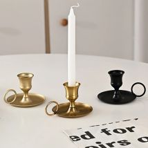 Portacandele in metallo Candeliere da tavolo Portacandele con manico Centrotavola Tavolo da pranzo Decorazione festiva di nozze