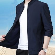Frühling Herbst männer Jacken Slim Fit Einfarbig Jacken für Männer Casual Luxus Full Zip Up Mäntel Männliche Oberbekleidung Zipper taschen