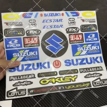 Motorcycle Suzuki Helmet Stickers Racing Decals Ecstar Logo