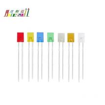 100pcs 2x5x7mm Rectangle Red Yellow Blue Green White Orange Purple Pink Warm White Water Clear/Diffused LED Light Lamp Diodes
