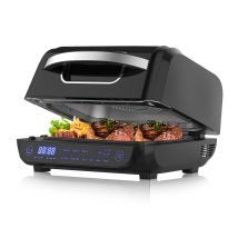 Griglia Friggitrice ad aria calda Friggitrice ad aria calda 8in1 Capacità 6 litri Friggitrice ad aria Griglia elettrica con controllo touch, Max 230 ° C Temporizzatore da 120 minuti 1700 W