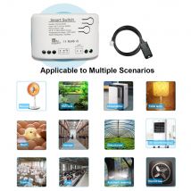 EWELINK Überwachung Temperatur Luftfeuchtigkeit Smart Switch 7–32 V oder 85–250 V Steuerung mit WLAN und 433 MHz RF mit Alexa Google Home