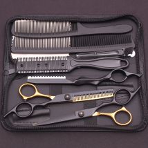 6,0'' Professionelle Haarschere Schneideschere Ausdünnung Friseur Haarschnitt Kämme Rasierer Set Tasche hinzufügen Salon Barber & Home Shop