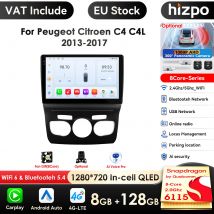 Hizpo ai drahtloses carplay radio android bildschirm für citroen c4 c4l ds4 2013-2017 multimedia empfänger auto wifi gps kopf einheit bt
