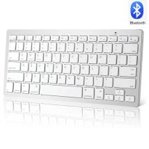 Tragbare kabellose Bluetooth-Tastatur, ultradünn, leise Klick-Tastatur für Smartphone, PC, Laptop, Tablet