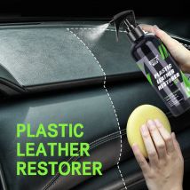 Agente di rivestimento per detergente per smalto spray per restauratore di pelle in plastica per auto Ritorno al nero Prodotti per la pulizia dell'auto più lucidi S3