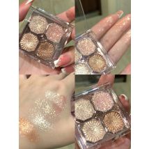 DIKALU Gem Czterokolorowy cień do powiek Pearl Matte Łatwy do usunięcia makijażu Codzienny brokat Brokatowy cień do powiek