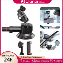 Ulanzi Soporte para Cámara de Acción de Teléfono de Coche Bomba de Mano Ventosa 360 °   Ajustable 1/4" para GoPro para teléfono inteligente Insta360 DJI Action