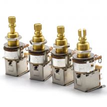 1pcs Guitar Push/Push Potentiometer A250K/B250K/A500K/B500K Brass Short Long Split Shaft