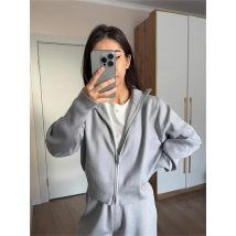 Streetwear Gestrickte 2-teilige Sets Frauen Outfit Herbst Kleidung 2024 Frauen Zipper Pullover Top und Hose Sets Casual Sweatsuits Strickwaren