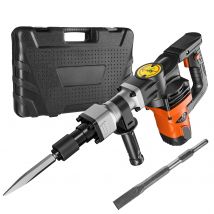 SucceBuy 1400W Martello da demolizione Martello elettrico Martello pneumatico Heavy Duty 2900 BPM Martello per calcestruzzo 2 pezzi Punte per scalpelli Chipping