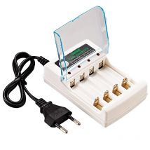 Ładowarka AA / AAA 4 gniazda 220 V do akumulatorów 1,2 V Szybka ładowarka z osłoną Adapter ochronny Akcesoria