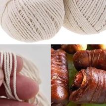 {MX} 70M/Rotolo Strumenti di cottura in cotone da macellaio Spago Preparazione della carne Trussing Turchia Corde per barbecue Corda per legare salsicce