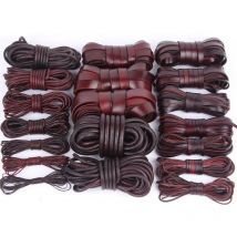 2 metri 1-20mm retrò cordoncino in vera pelle piatto rotondo cinturino in pelle di mucca corda filo adatto collana braccialetto accessori gioielli fai da te