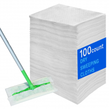 JINYUDOME 100 Stück elektrostatische Einweg-Staubmopp-Pads 8,8 x 12 Zoll – hocheffizientes Swiffer-Nass-/Trockenmopp-Bodenreinigungstuch