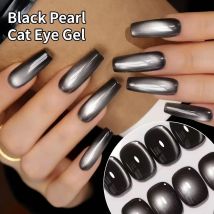 15 ml funkelnde Glasperlen Katze magnetischer Gel-Nagellack Semi Permanent Soak Off UV-Gel-Lack Halloween- und Weihnachtsdekoration