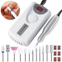 Lima per trapano elettrico professionale per unghie, strumento per pedicure manicure con lima per unghie ultra potente ricaricabile per lucidatura di unghie in gel
