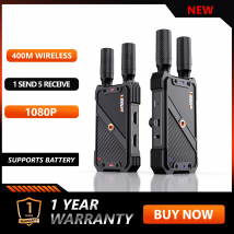 VRRIIS 400M 1080P Wireless HDMI Extender Video Sender Empfänger für Für Kamera Laptop Projektor TV Box PS4 Streaming zu TV