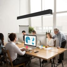 Luces LED colgantes de 30W para mesa de comedor, lámpara de mesa de comedor de altura ajustable, luz colgante de oficina, lámpara colgante de techo de 120CM