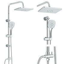 Sistema doccia a pioggia con doccia a mano senza miscelatore per vasca doccia Sistema doccia calda fredda montata a parete per vasca da bagno