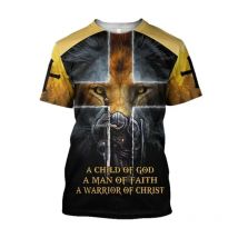 Templer 3D Harajuku Druck Sommer männer Tough Guy Mode Cool Pop Große Größe Lose Persönlichkeit Rundhals Kurzarm T-shirts