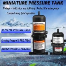 0,75 l/1 l Miniatur-Wasserpumpen-Drucktank, 125 PSI/8,6 bar, Membranpumpenpuffer-Wasserversorgungsausrüstung mit konstantem Druck
