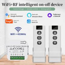 Tuya Smart WiFi Interruttore per tende Tenda avvolgibile RF433MHz Telecomando per app Smart Life Supporto Google Home Alexa