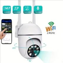 Telecamera di Sicurezza A7 1080P, Telecamera WIFI Esterna PTZ, Telecamera IP Wireless CCTV con Zoom Digitale 4X, Audio e Sorveglianza di Rete