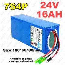 24V 16Ah 18650 7S4P Class A lithium-ion battery pack for  Electric Scooter Electric Seat equipped with 20A BMS + 29.4V charger
