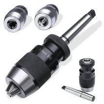 Drill Chuck Arbor 1-16mm Self Tighten Keyless Drill Chuck MT2-B18 Arbor Fits for Almost All Drilling and Lathes with MK2 Mount