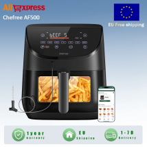 Chefree AF500 Friggitrice ad aria 1700W Potenza 6.5L Friggitrice ad aria Funzione di temporizzazione intelligente Sonda termometro Friggitrice ad aria antiaderente facile da pulire