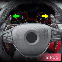For BMW 1 2 3 4 5 6 Series X1 X2 X3 X4 X5 X6 Real Carbon Fiber Steering Wheel Paddles Shifter Extension Car Style Accessories
