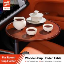 Espansore portabicchieri per auto YZ regolabile per 360 ° Vassoi per alimenti per auto multifunzionali rotanti Accessori per la tavola del vassoio per mangiare e tazze