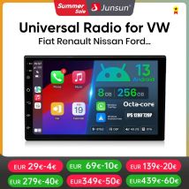 Junsun-reproductor Multimedia con pantalla táctil IPS y Bluetooth para coche, autorradio estéreo Universal de 7, 9 y 10 pulgadas con CarPlay inalámbrico, 4G, DSP, para Apple, Android