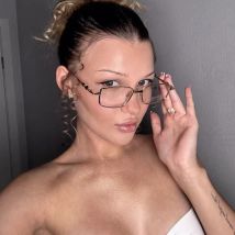 Schutzbrille, modisch, quadratisch, Anti-Blaulicht, schlichter Stil, Sonnenbrille, High-End, mit Metallrahmen, schmaler Rahmen