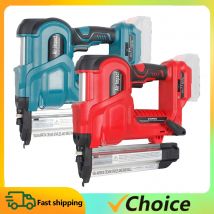 Kabellose elektrische 2-in-1-Nagler-/Hefterpistole mit 200 Stück 32 mm und 200 Stück 50 mm Nägeln, kompatibel mit Maki Ta Lithium-Batterie