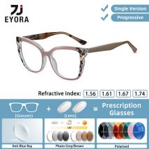 EYORA Occhiali da lettura con montatura a farfalla Occhiali da miopia anti luce blu Lenti per occhiali ottici con prescrizione progressiva fotocromatici