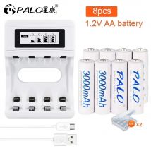 Palo 4-16 pz Batteria Ricaricabile AA 1.2 V 3000 mAh NI-MH Nimh Ni Mh Batterie AA Ricaricabili Ad Alta Capacità per Auto Giocattolo Della Macchina Fotografica