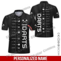 PLstar Cosmos Custom With Name Darts 3D All Over Bedrucktes Premium Herren Poloshirt Sommer Street Casual Kurzarmshirt WK63