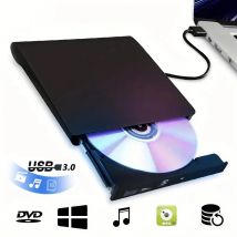 Zewnętrzny napęd CD/DVD RW USB 3.0 USB-C, przenośny odtwarzacz DVD, napęd optyczny do komputerów PC, laptopów, z systemami operacyjnymi Windows 11, 10, Linux i Mac