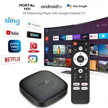 Inteligentny odtwarzacz multimediów strumieniowych TV, pudełko wersja globalna Mortal T1 Bluetooth Asystent Google Android 13 Allwinner H313 2.4G i 5G Wifi 4K