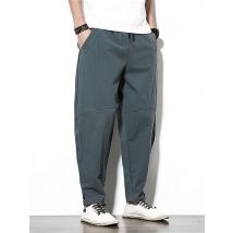 100 % Baumwolle Leinen Hosen Männer Baggy Casual Hosen Männlichen Fuß Breite bein Lose Jogginghose Chinesischen Sommer Jogger Hosen 2025 Neue