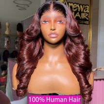 100% Human Hair Bouncy Curly Glueless Wigs 13x6 HD Transparent Lace Frontal Wigs For Women Colored Lace Front Wigs 400 Density